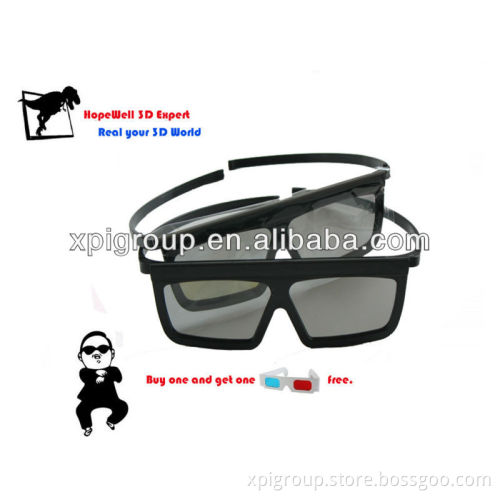 plastic frame Linear or Circular polarized Real D 3d glasses